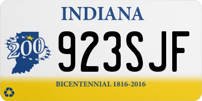 IN license plate 923SJF