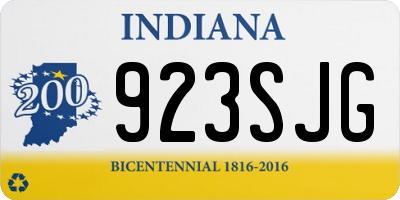 IN license plate 923SJG