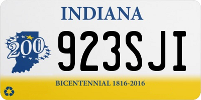 IN license plate 923SJI
