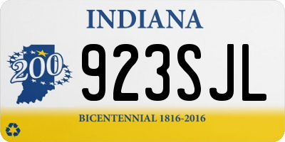 IN license plate 923SJL