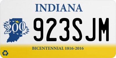 IN license plate 923SJM