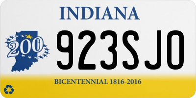 IN license plate 923SJO