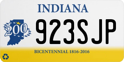 IN license plate 923SJP