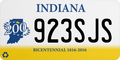 IN license plate 923SJS