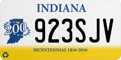 IN license plate 923SJV