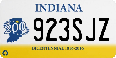 IN license plate 923SJZ