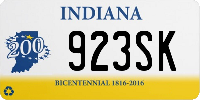 IN license plate 923SK