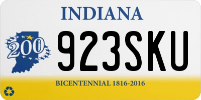 IN license plate 923SKU