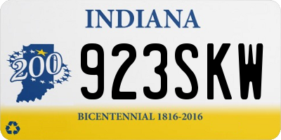 IN license plate 923SKW