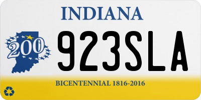 IN license plate 923SLA