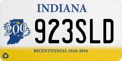 IN license plate 923SLD