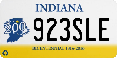 IN license plate 923SLE