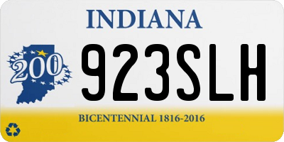 IN license plate 923SLH
