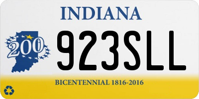 IN license plate 923SLL