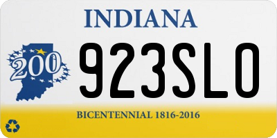IN license plate 923SLO