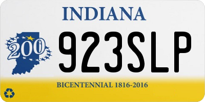 IN license plate 923SLP