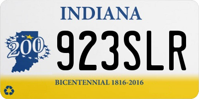 IN license plate 923SLR