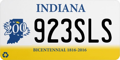 IN license plate 923SLS