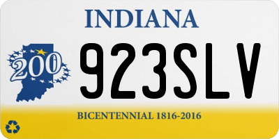 IN license plate 923SLV
