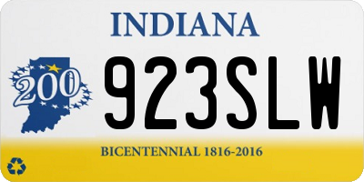 IN license plate 923SLW
