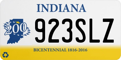 IN license plate 923SLZ