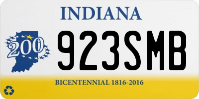 IN license plate 923SMB