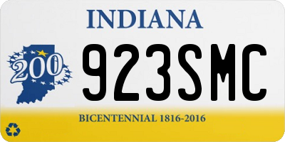 IN license plate 923SMC