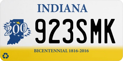 IN license plate 923SMK