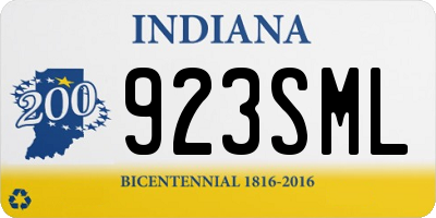 IN license plate 923SML