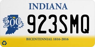 IN license plate 923SMQ