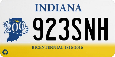 IN license plate 923SNH