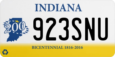 IN license plate 923SNU