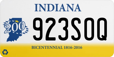 IN license plate 923SOQ