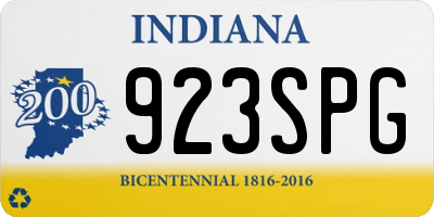 IN license plate 923SPG