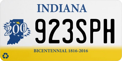 IN license plate 923SPH