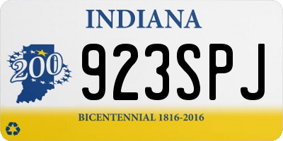 IN license plate 923SPJ