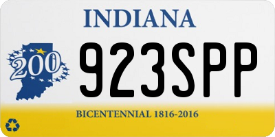 IN license plate 923SPP