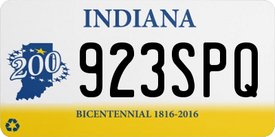 IN license plate 923SPQ