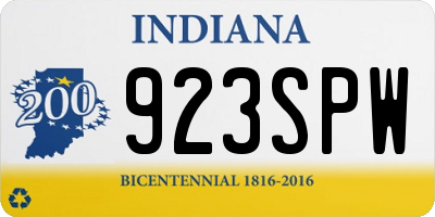 IN license plate 923SPW