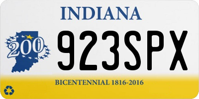 IN license plate 923SPX