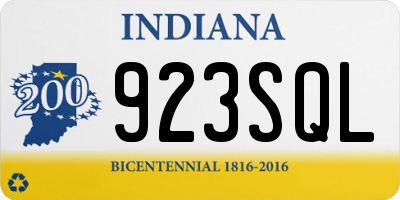 IN license plate 923SQL