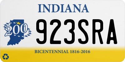 IN license plate 923SRA