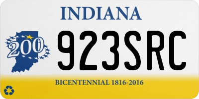 IN license plate 923SRC