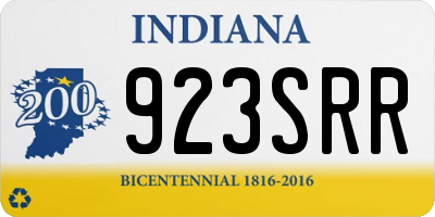 IN license plate 923SRR