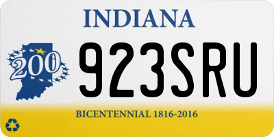 IN license plate 923SRU