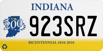 IN license plate 923SRZ