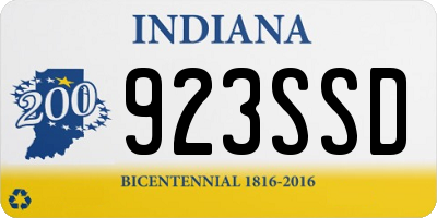 IN license plate 923SSD