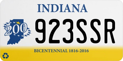 IN license plate 923SSR