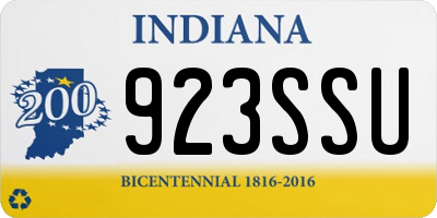 IN license plate 923SSU