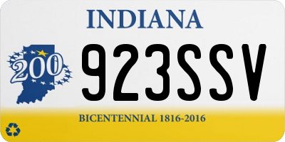IN license plate 923SSV